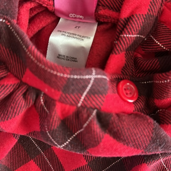 2T Disney Minnie Mouse plaid romper skirt/shirt outfit - Picture 7 of 7
